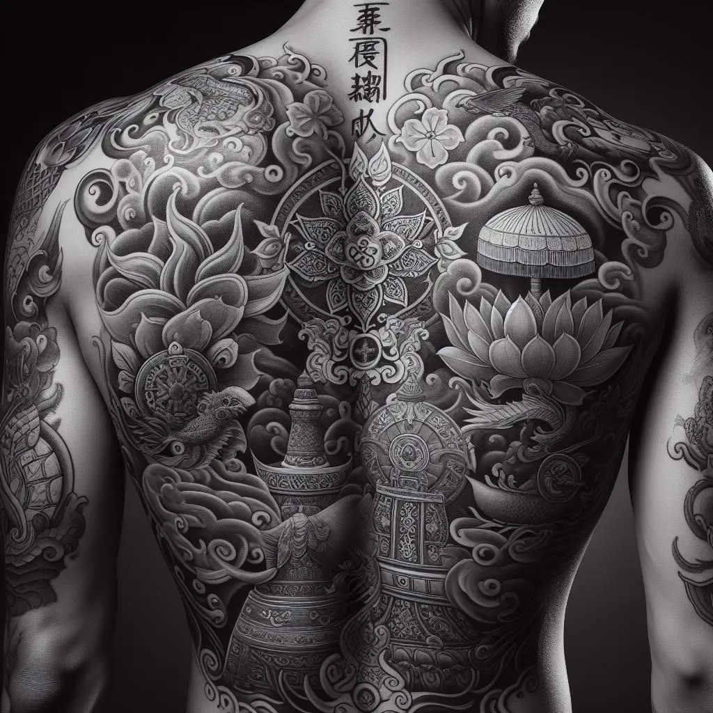 Los 8 Símbolos Budistas Tatuajes